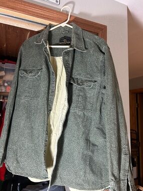 Men's Military-Style Field Jacket in Olive Green